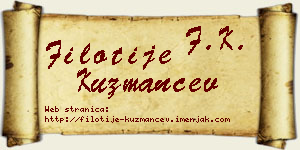 Filotije Kuzmančev vizit kartica